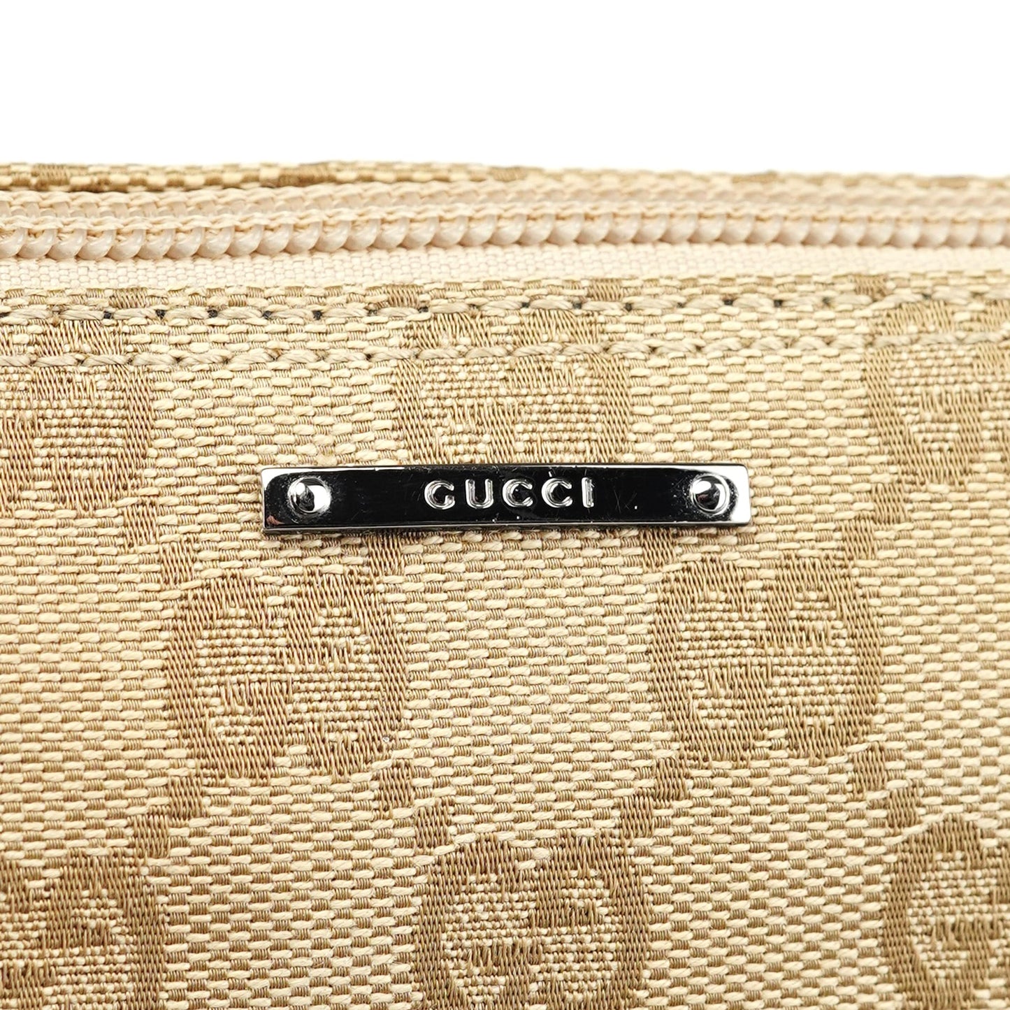 07198 Beige Turquoise GG Boat Pochette