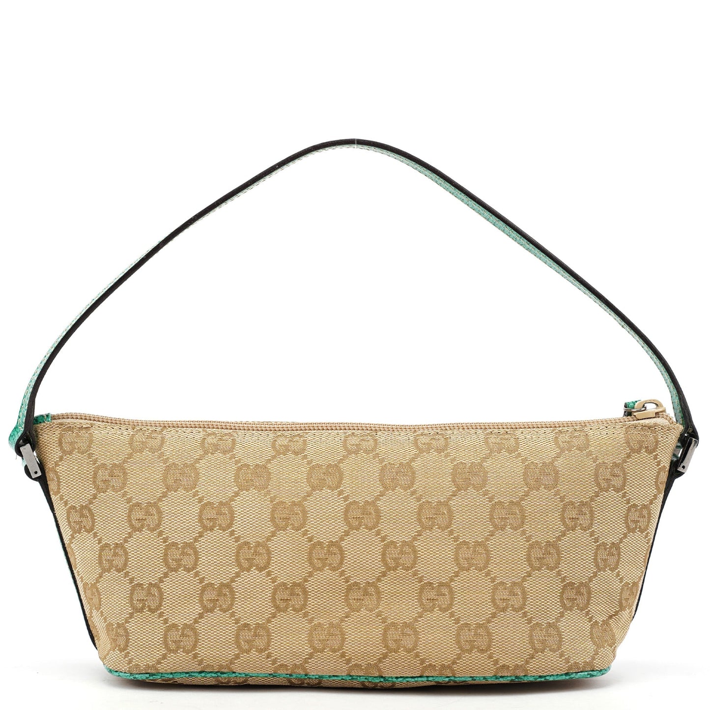 07198 Beige Turquoise GG Boat Pochette