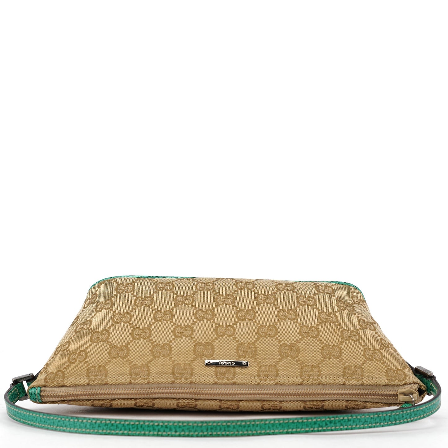 07198 Beige Turquoise GG Boat Pochette