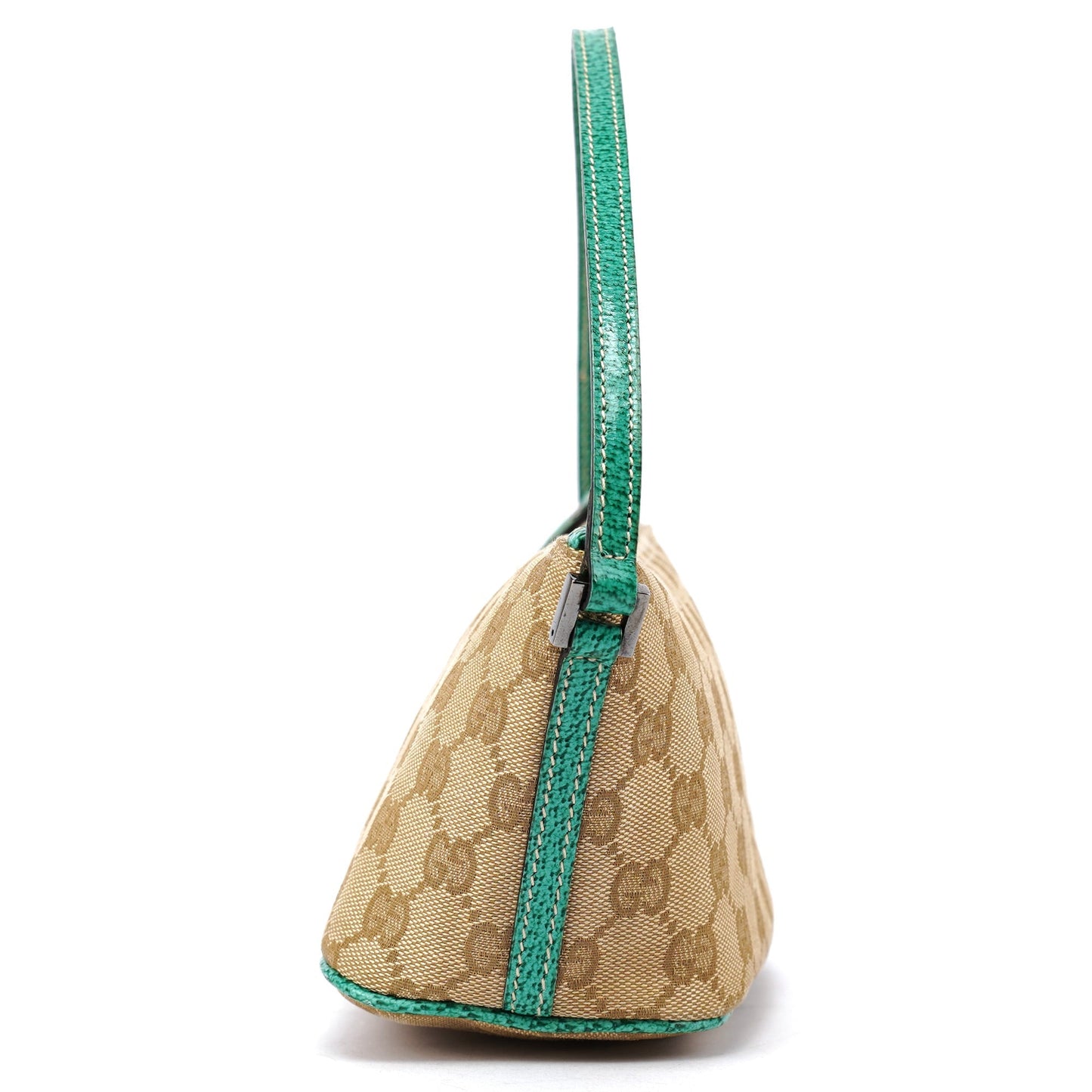 07198 Beige Turquoise GG Boat Pochette