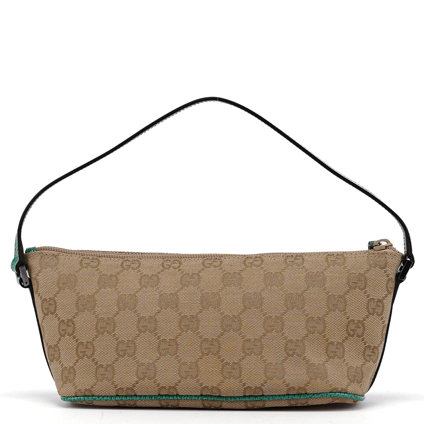 07198 Beige Turquoise GG Boat Pochette
