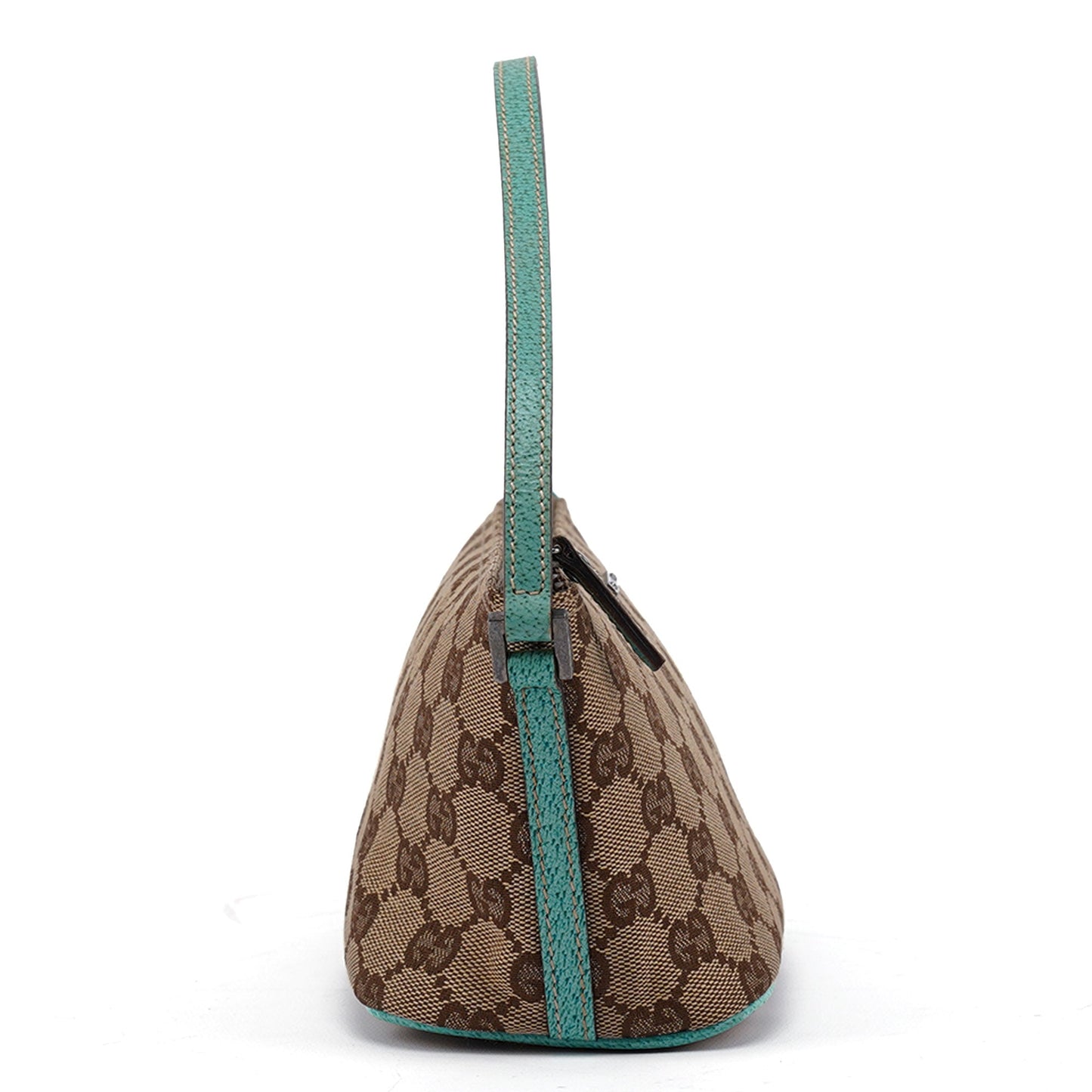 07198 Beige Turquoise GG Boat Pochette