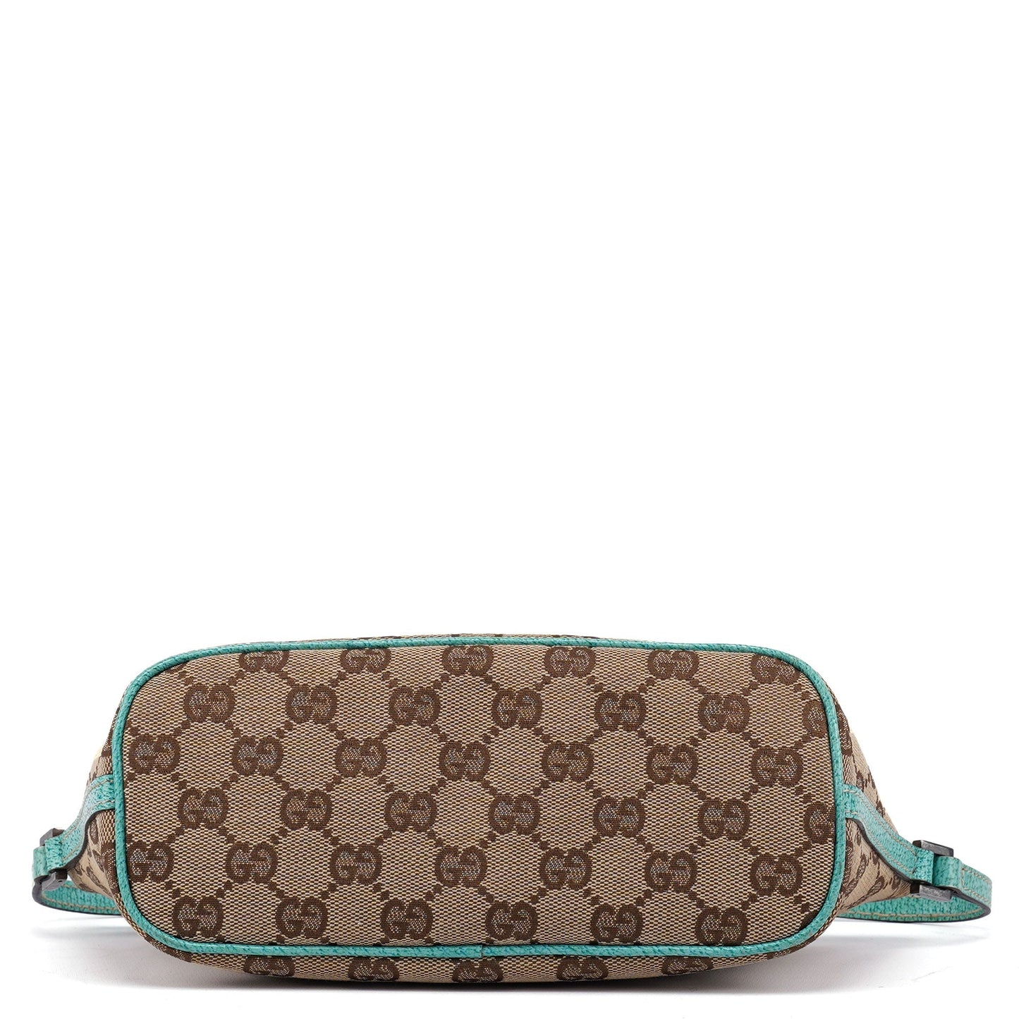 07198 Beige Turquoise GG Boat Pochette