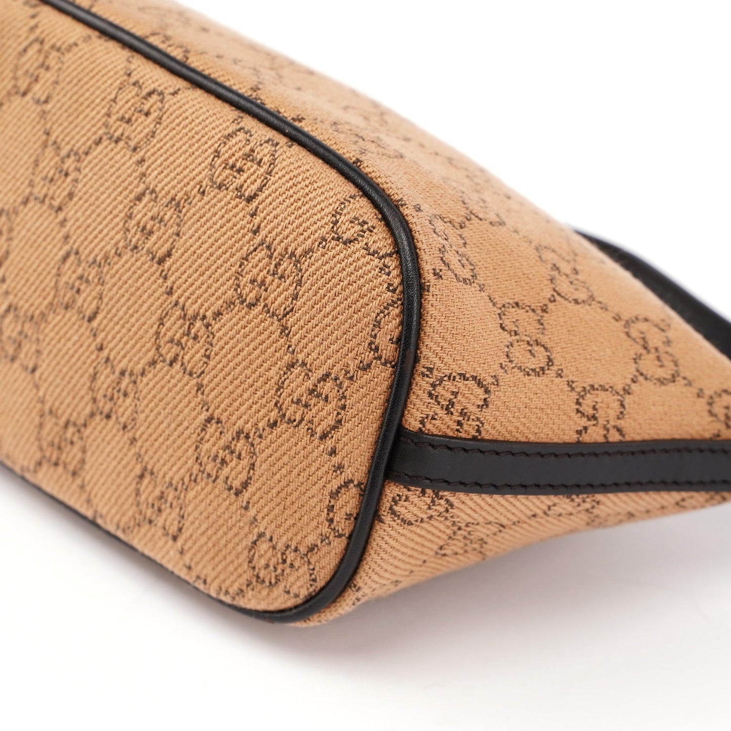 07198 Beige Wool GG Boat Pochette