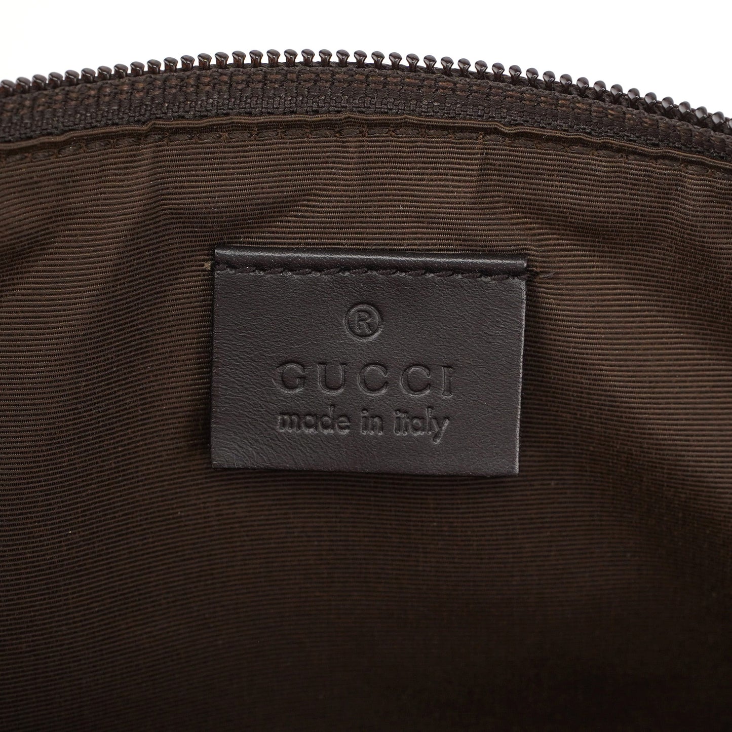 07198 Beige Wool GG Boat Pochette