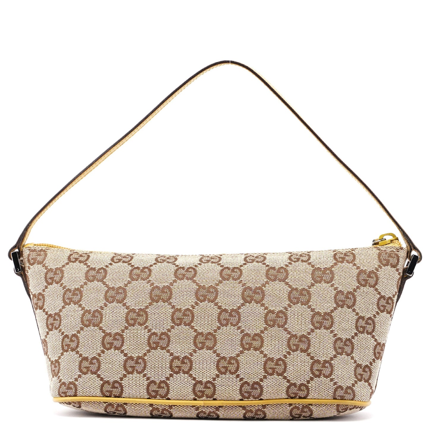 07198 Beige Yellow GG Boat Pochette