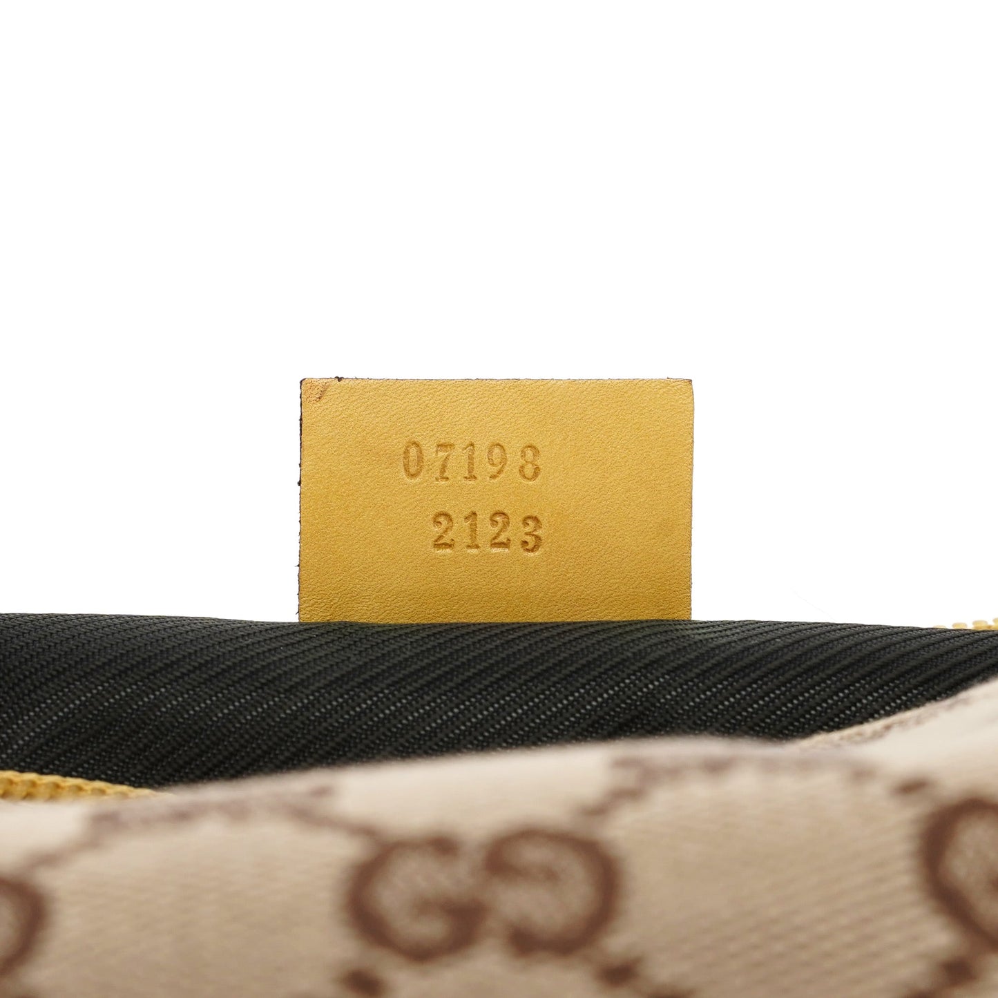 07198 Beige Yellow GG Boat Pochette