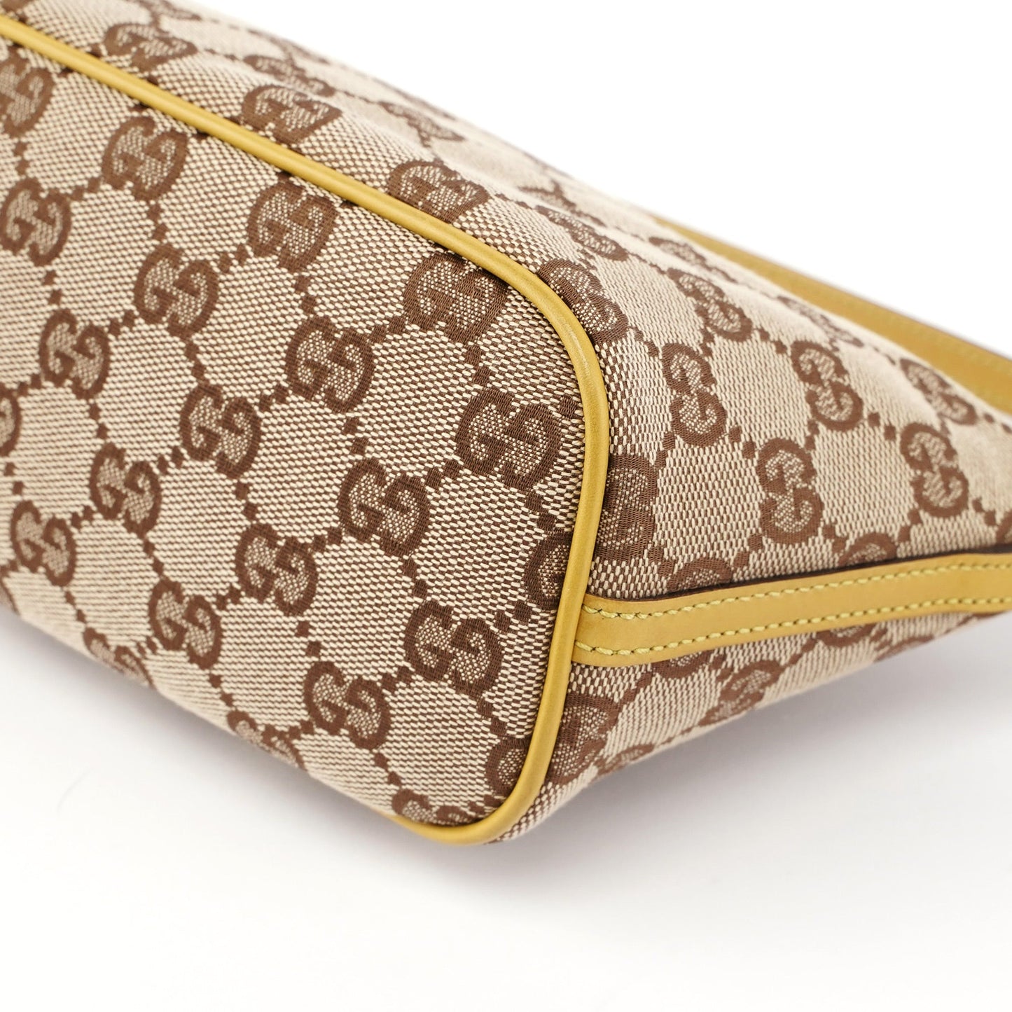 07198 Beige Yellow GG Boat Pochette