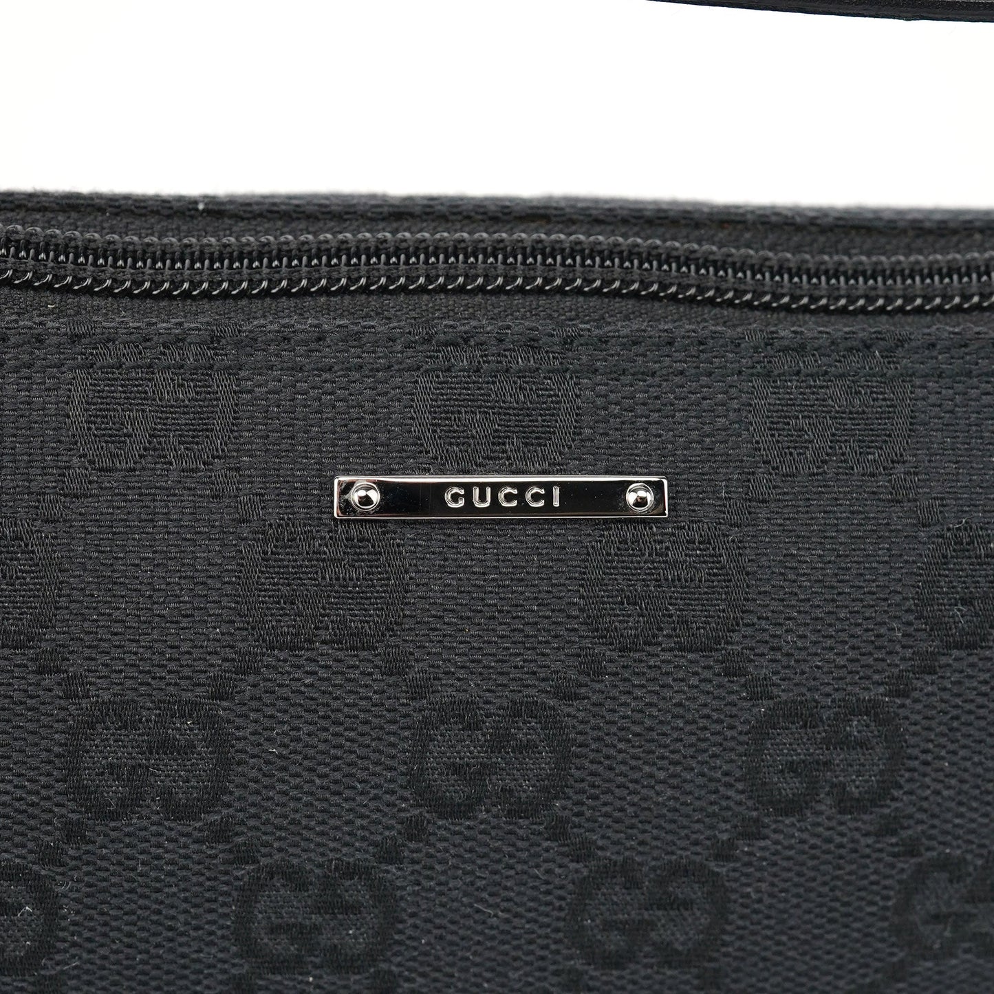 07198 Black GG Boat Pochette