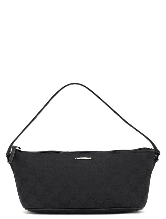 07198 Black GG Boat Pochette