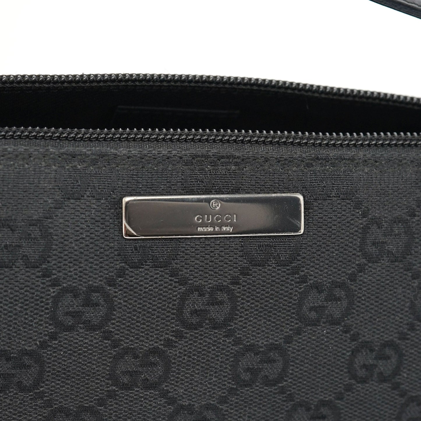 07198 Black GG Boat Pochette