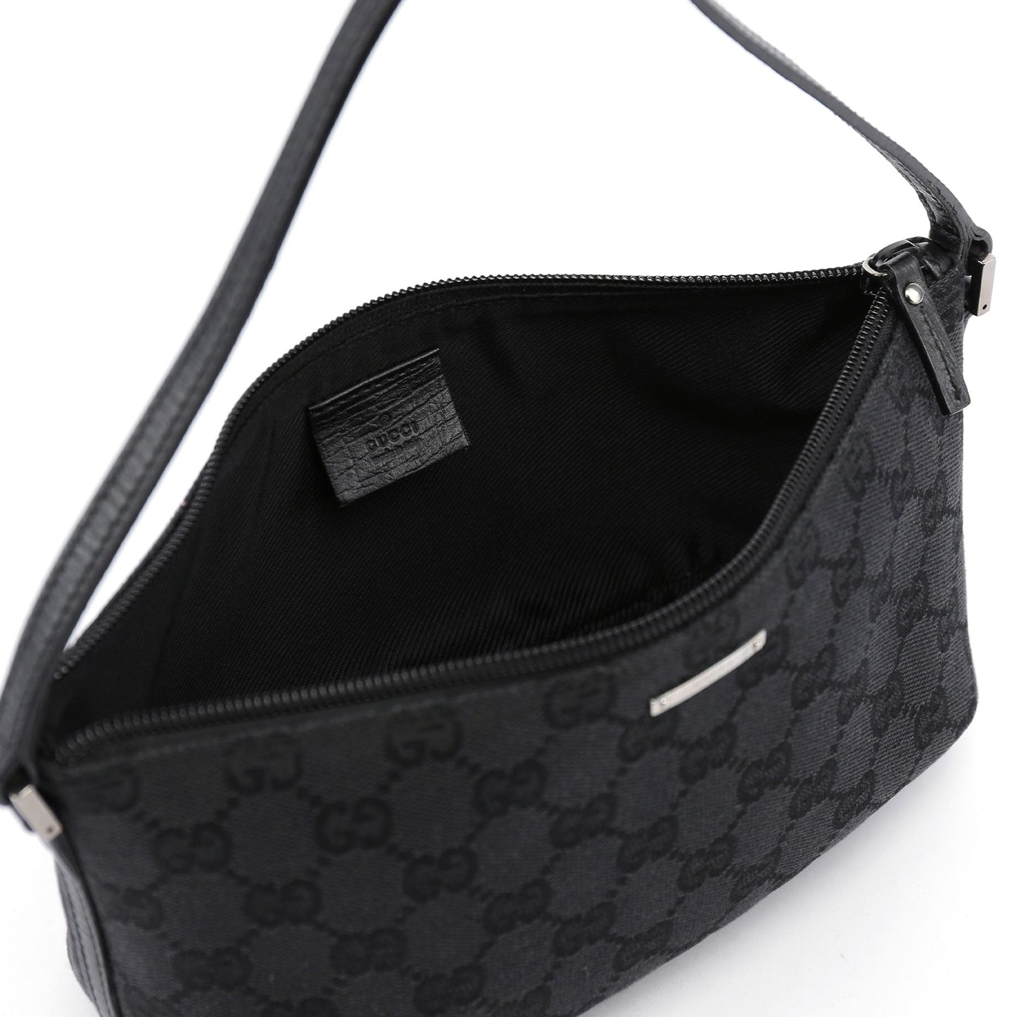 07198 Black GG Boat Pochette