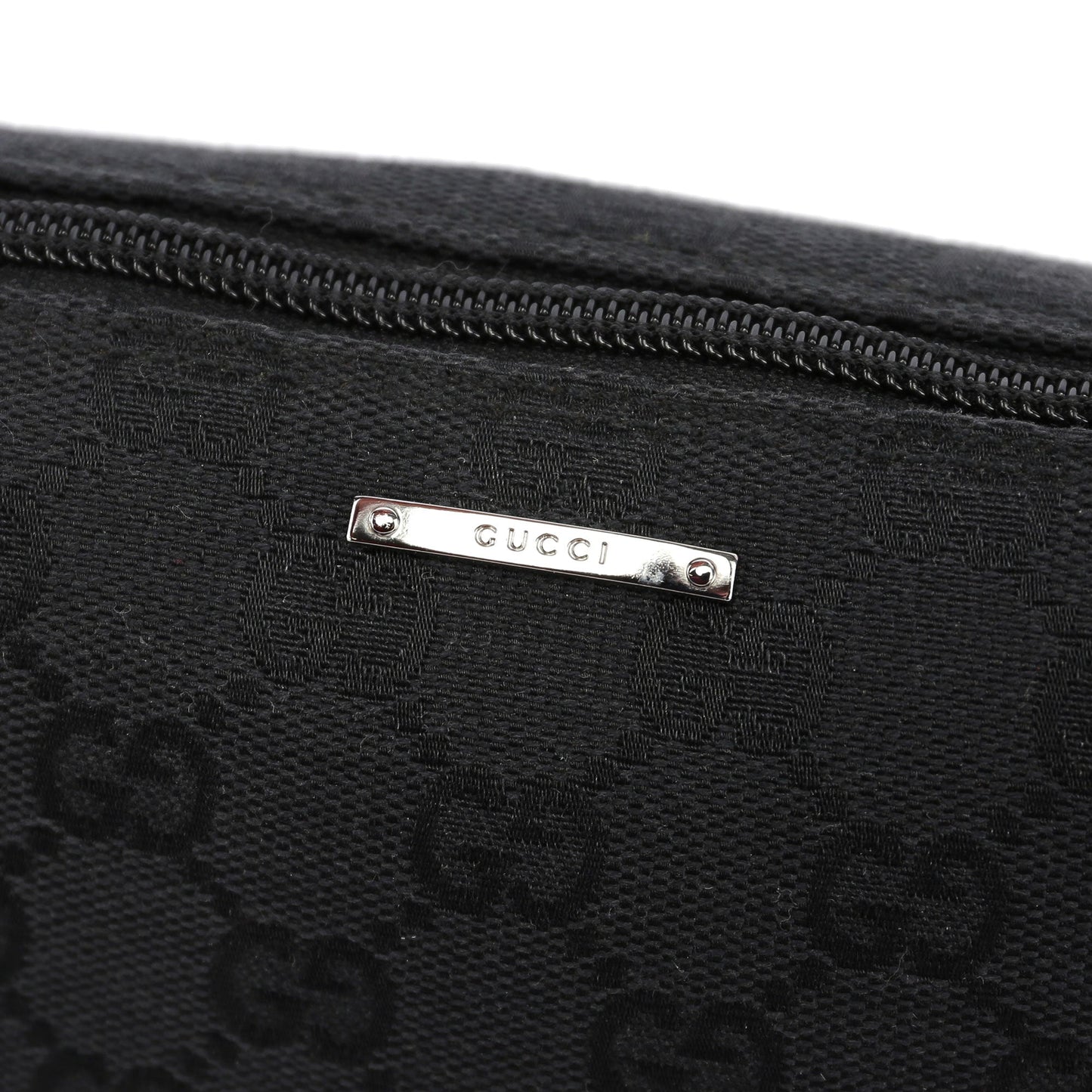 07198 Black GG Boat Pochette
