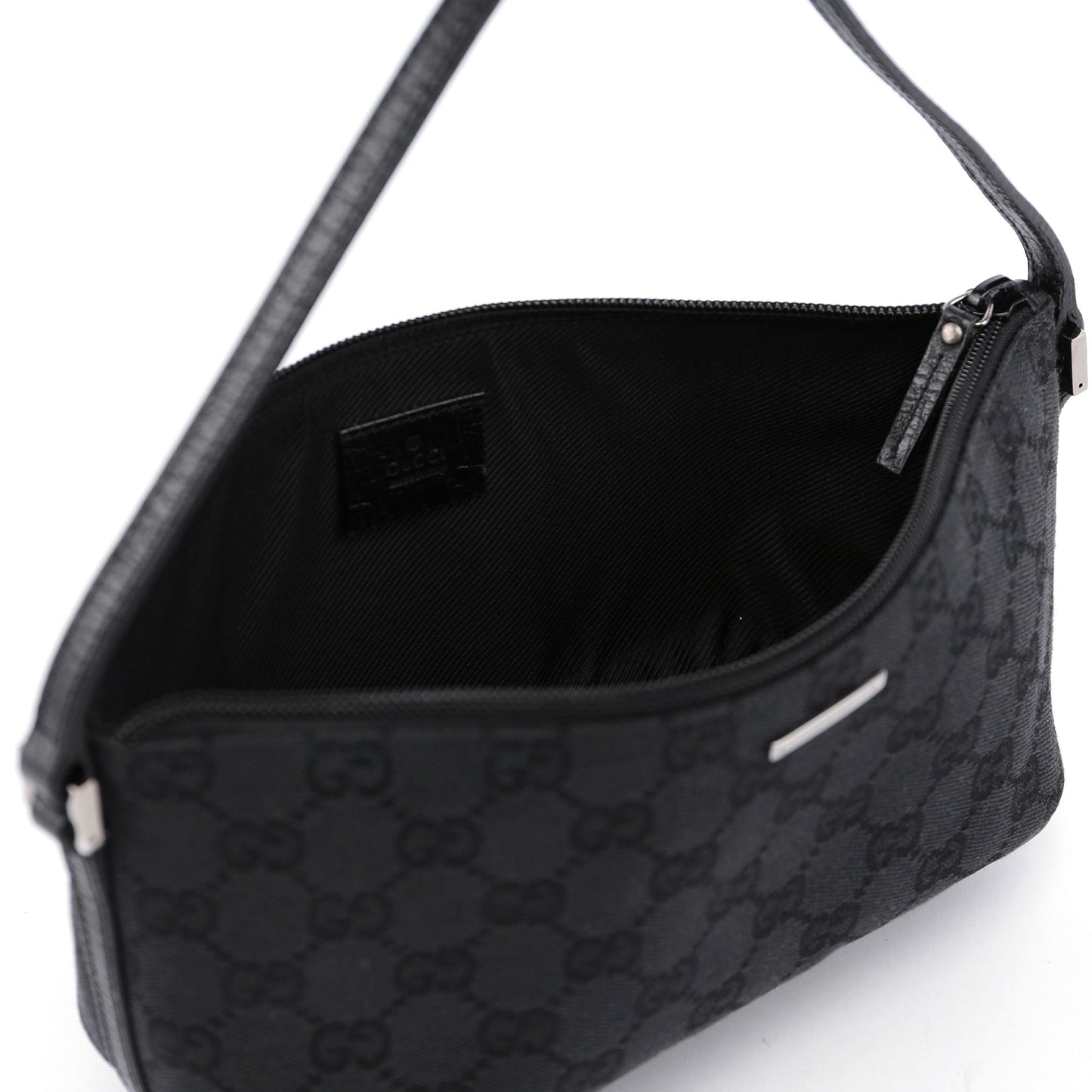 07198 Black GG Boat Pochette