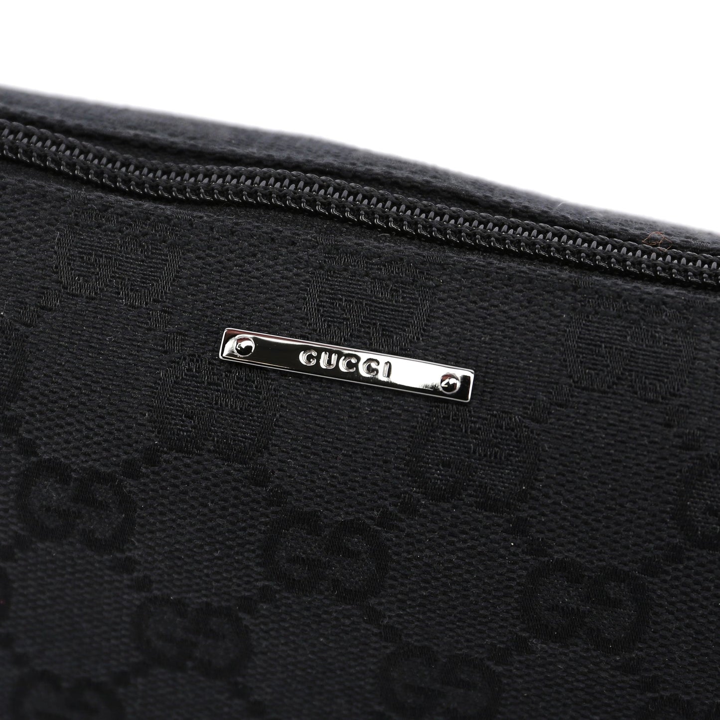07198 Black GG Boat Pochette