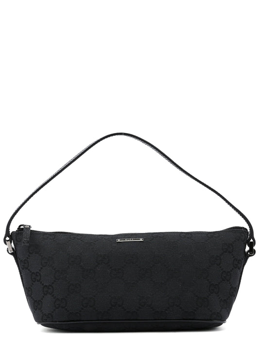 07198 Black GG Boat Pochette