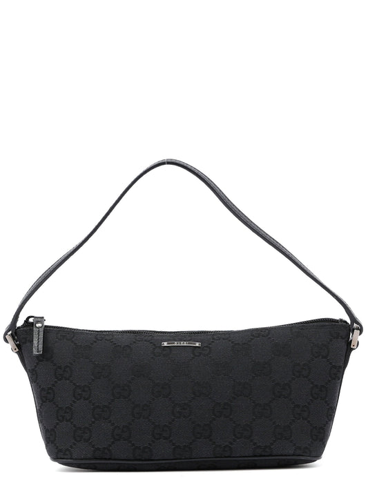07198 Black GG Boat Pochette