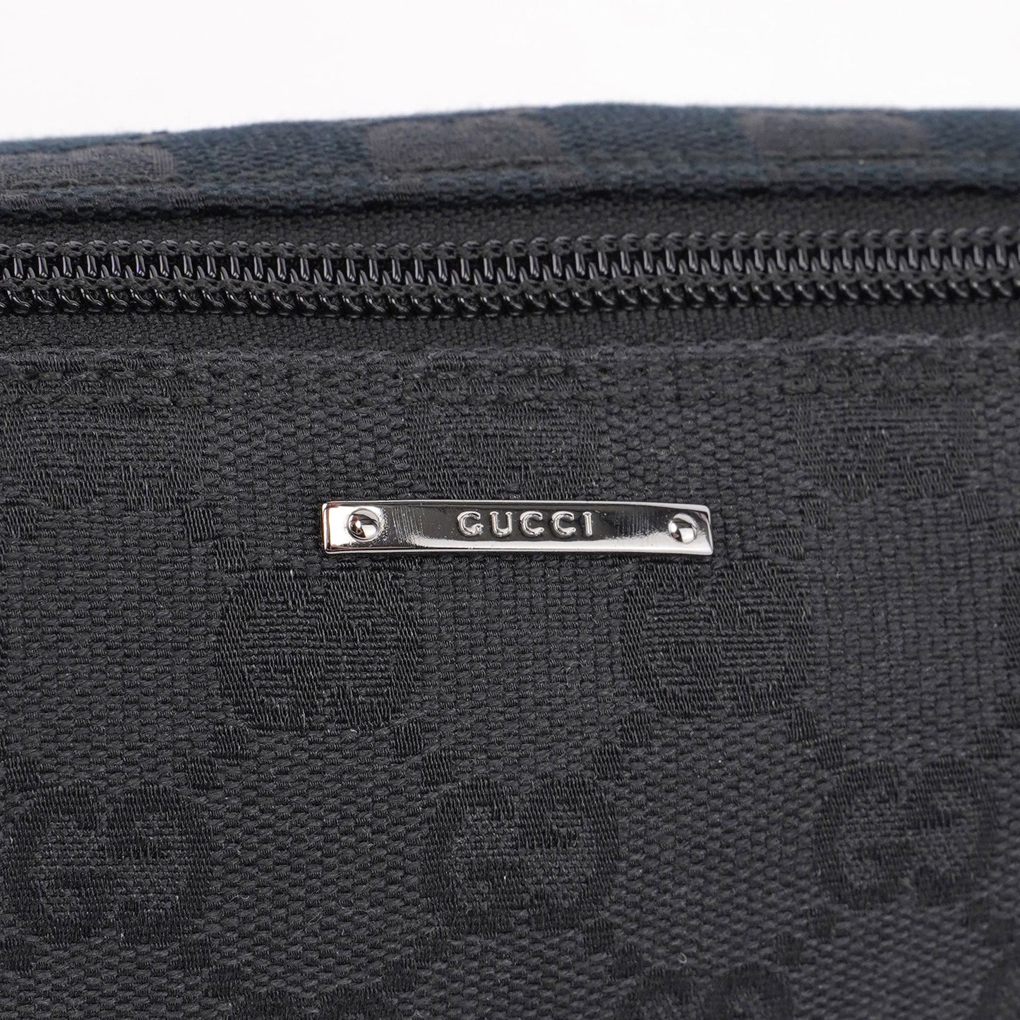 07198 Black GG Boat Pochette