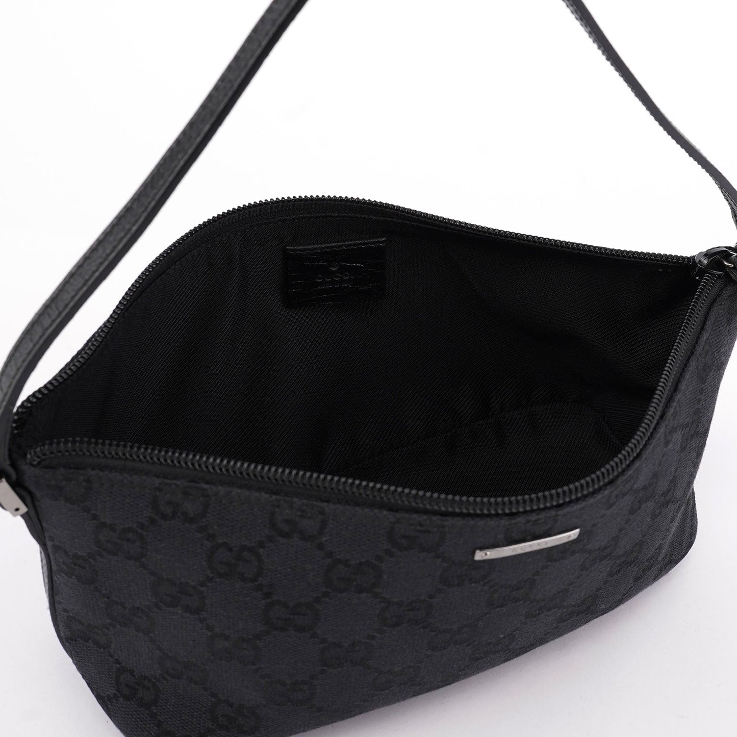 07198 Black GG Boat Pochette
