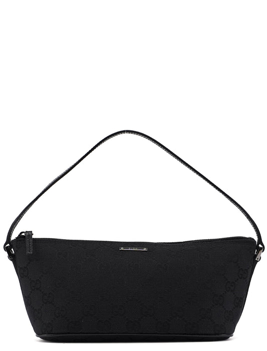 07198 Black GG Boat Pochette