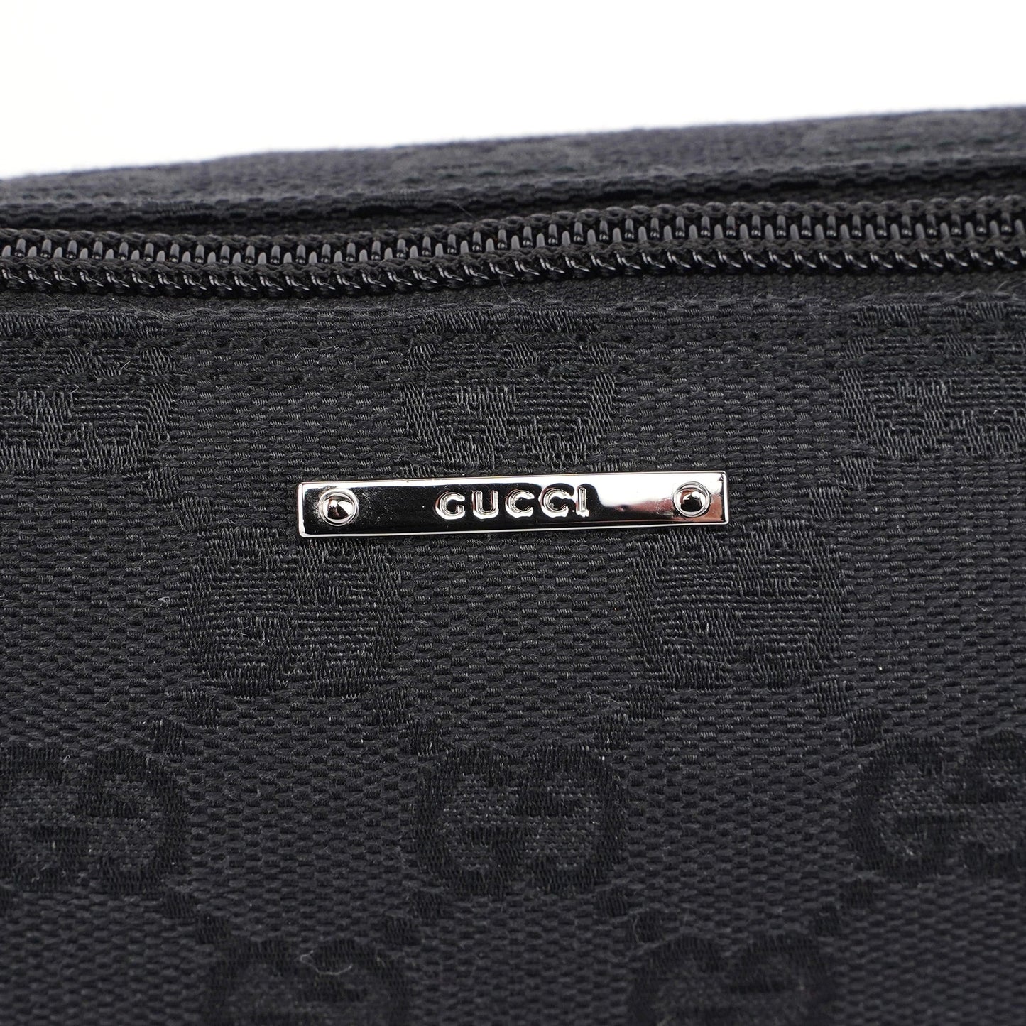 07198 Black GG Boat Pochette