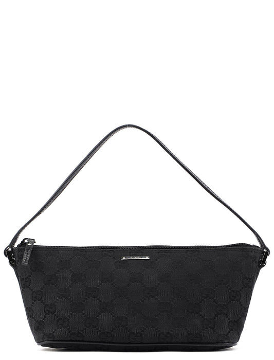 07198 Black GG Boat Pochette