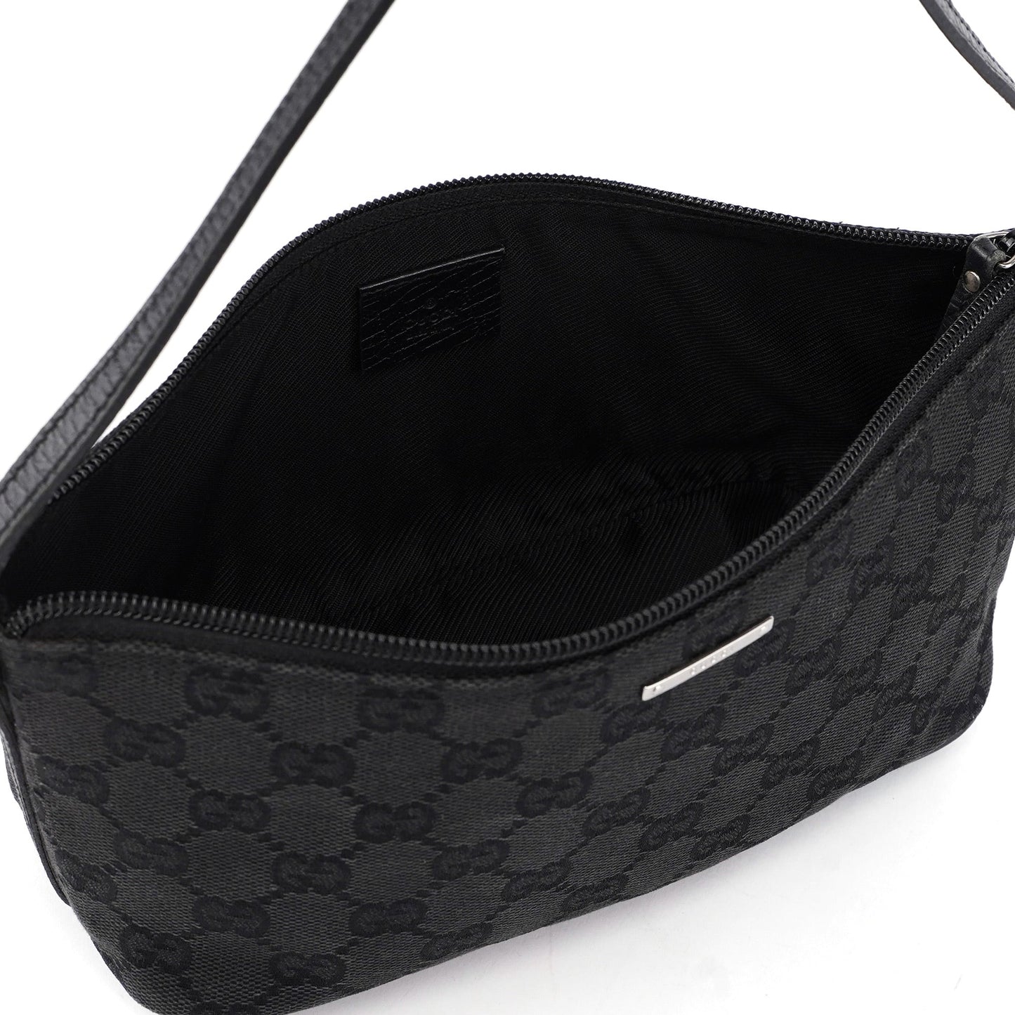 07198 Black GG Boat Pochette