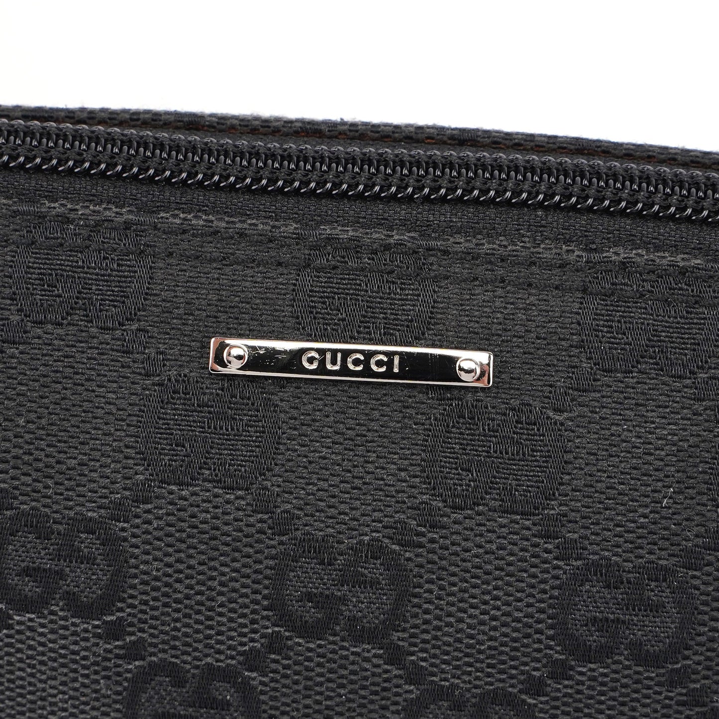 07198 Black GG Boat Pochette
