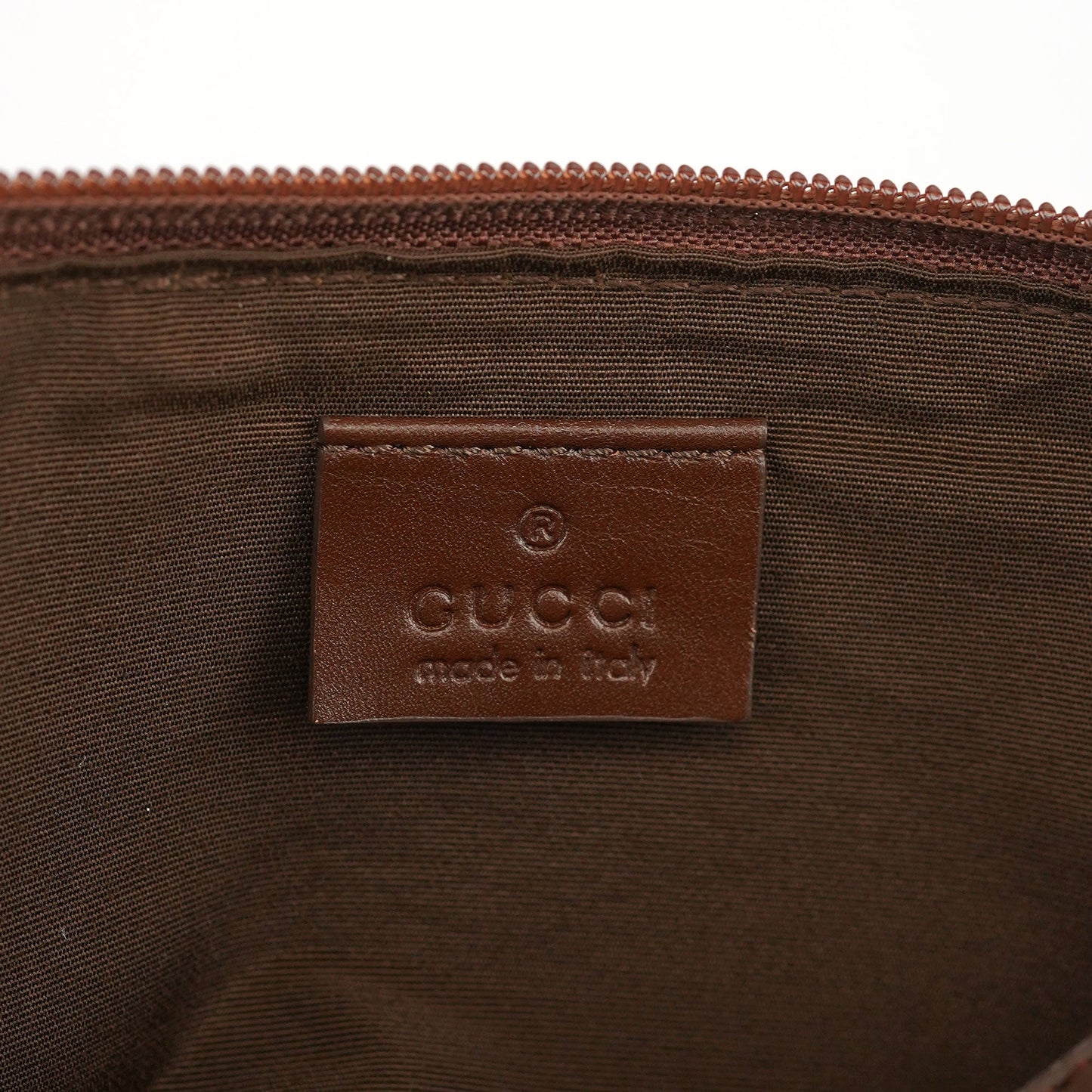 07198 Brown GG Boat Pochette