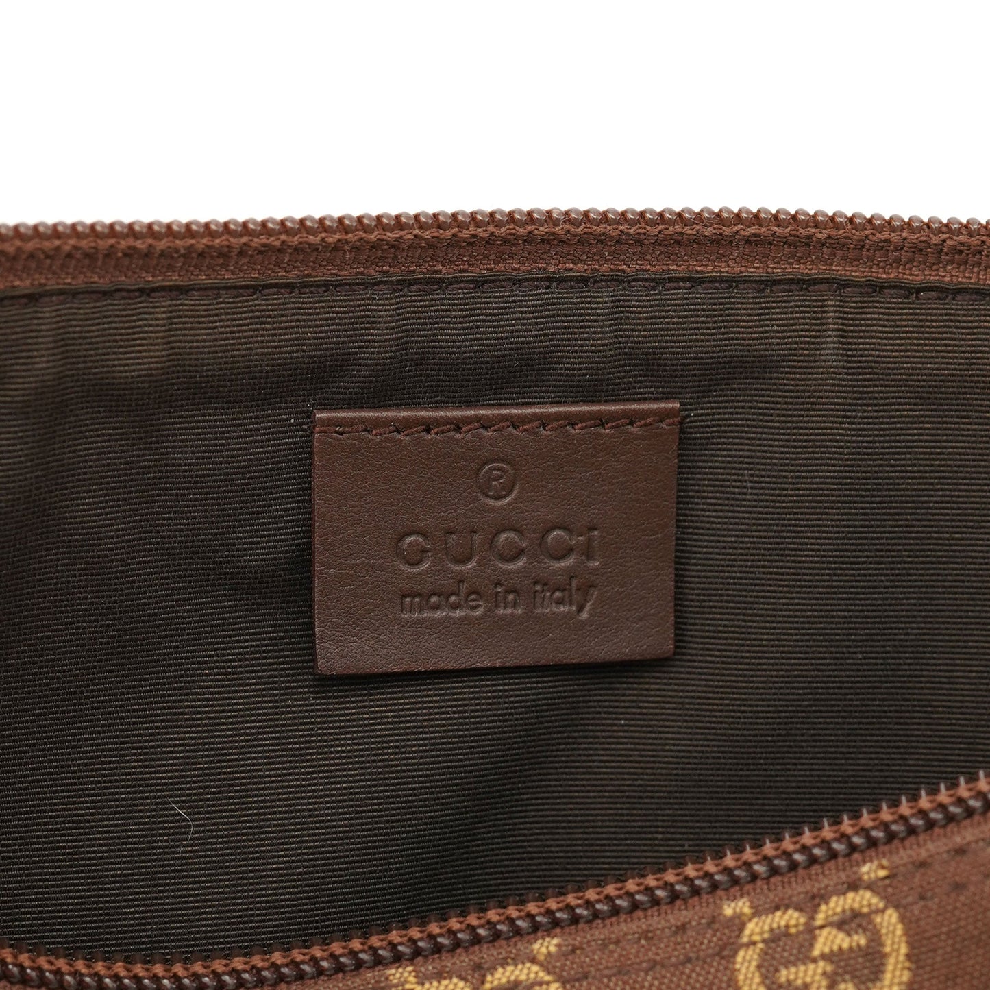 07198 Brown GG Boat Pochette