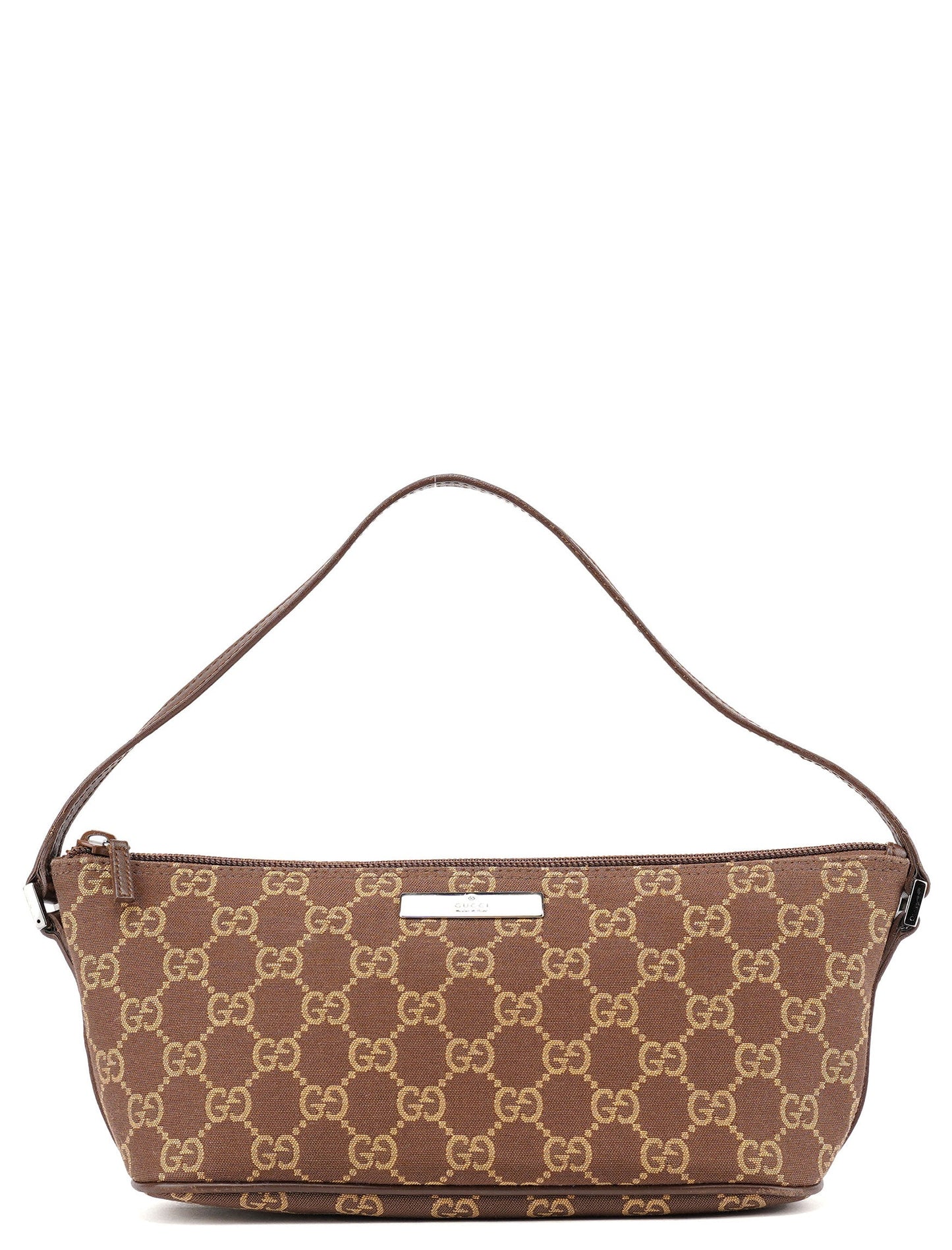 07198 Brown GG Boat Pochette