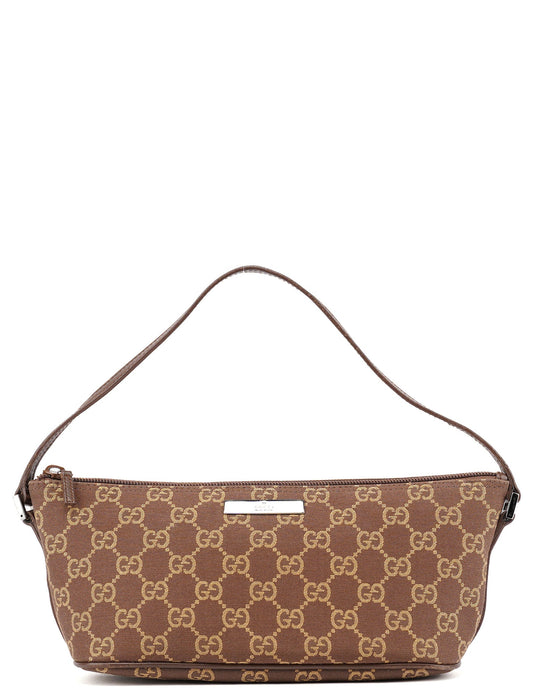 07198 Brown GG Boat Pochette