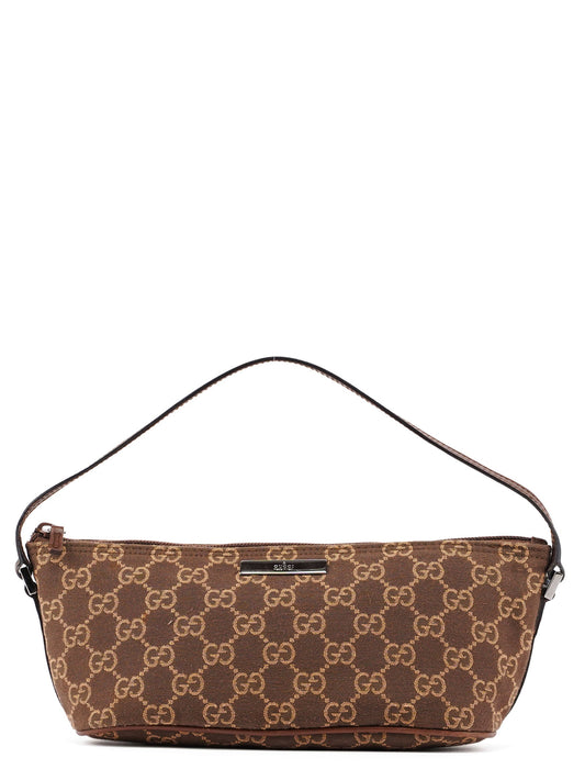 07198 Brown GG Boat Pochette