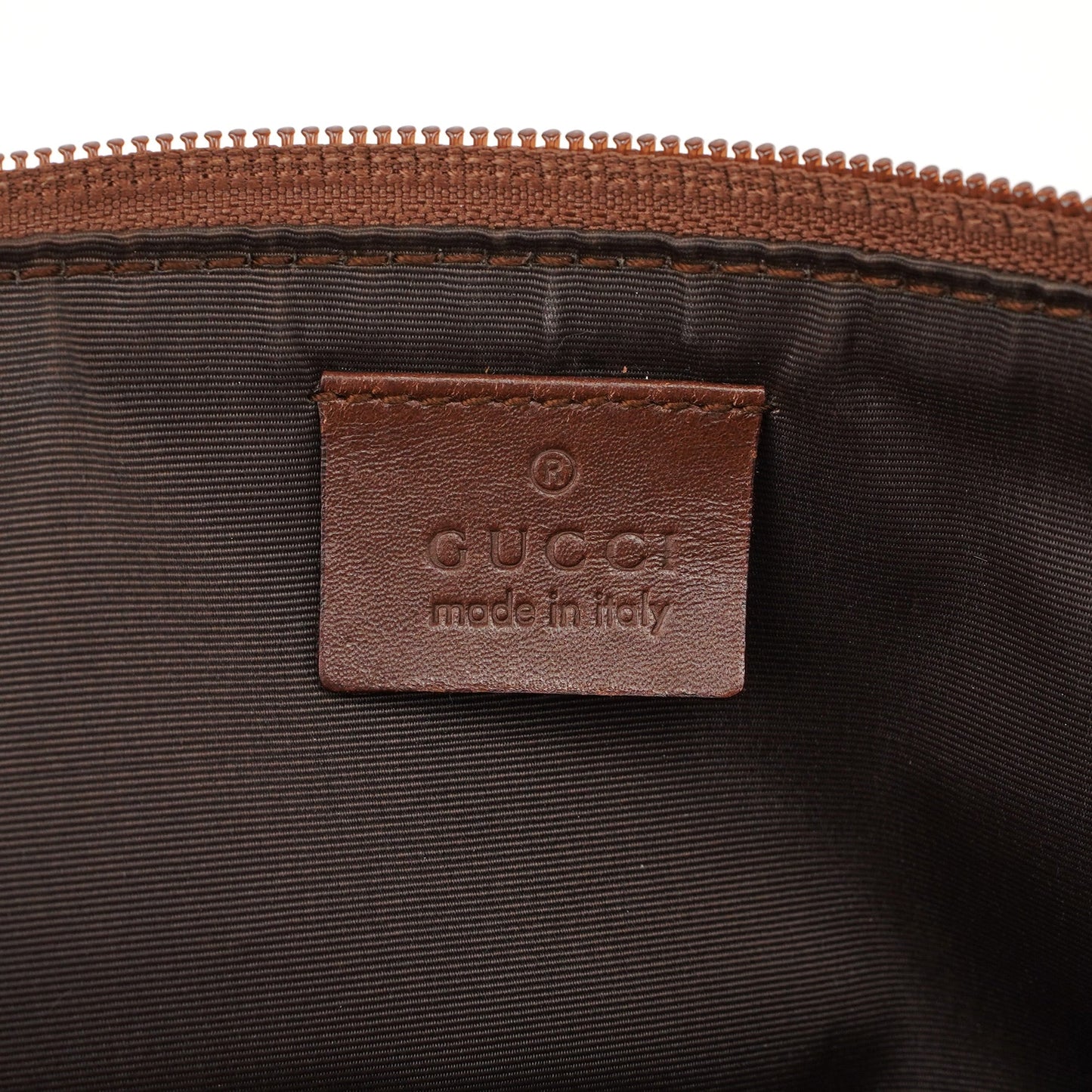 07198 Brown GG Boat Pochette