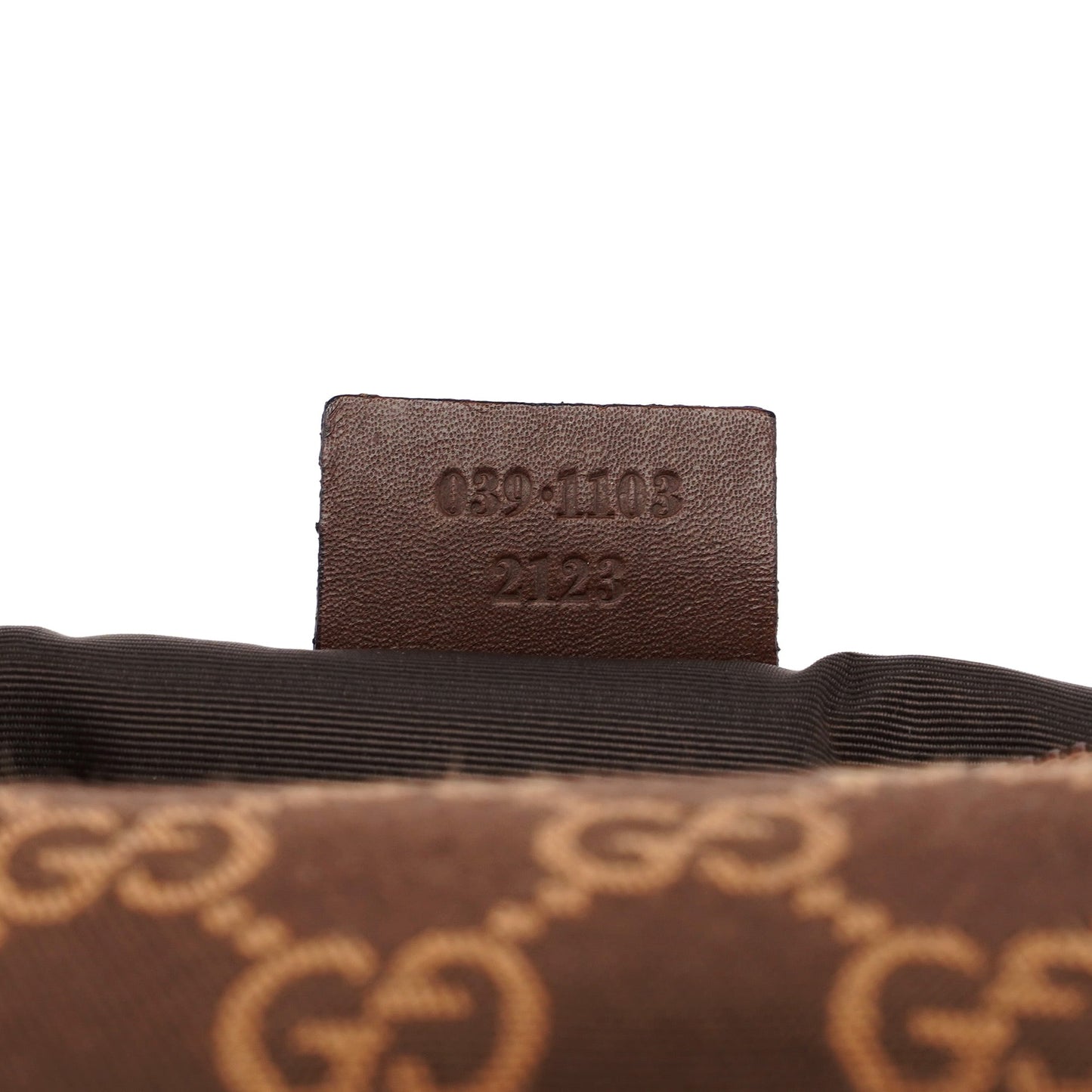 07198 Brown GG Boat Pochette