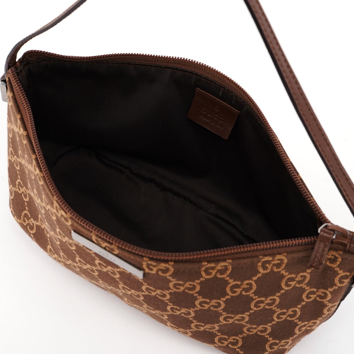 07198 Brown GG Boat Pochette