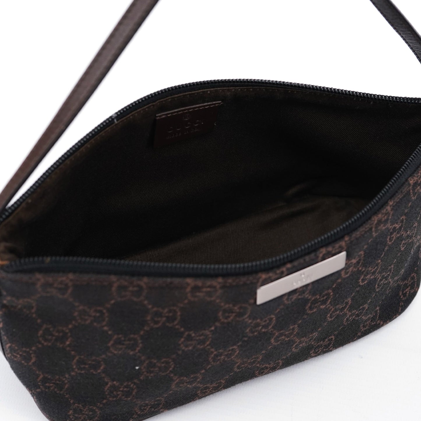 07198 Brown GG Boat Pochette