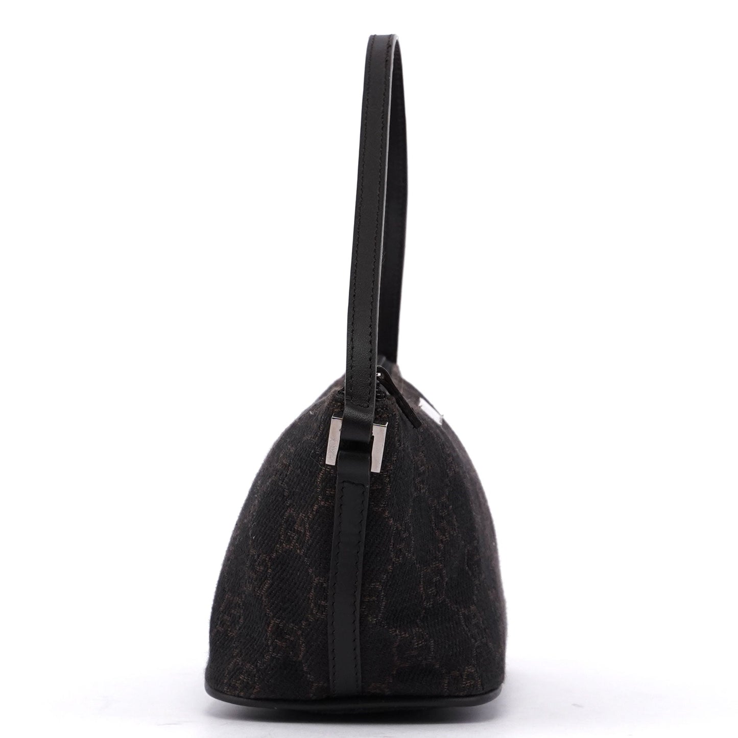 07198 Brown Wool GG Boat Pochete