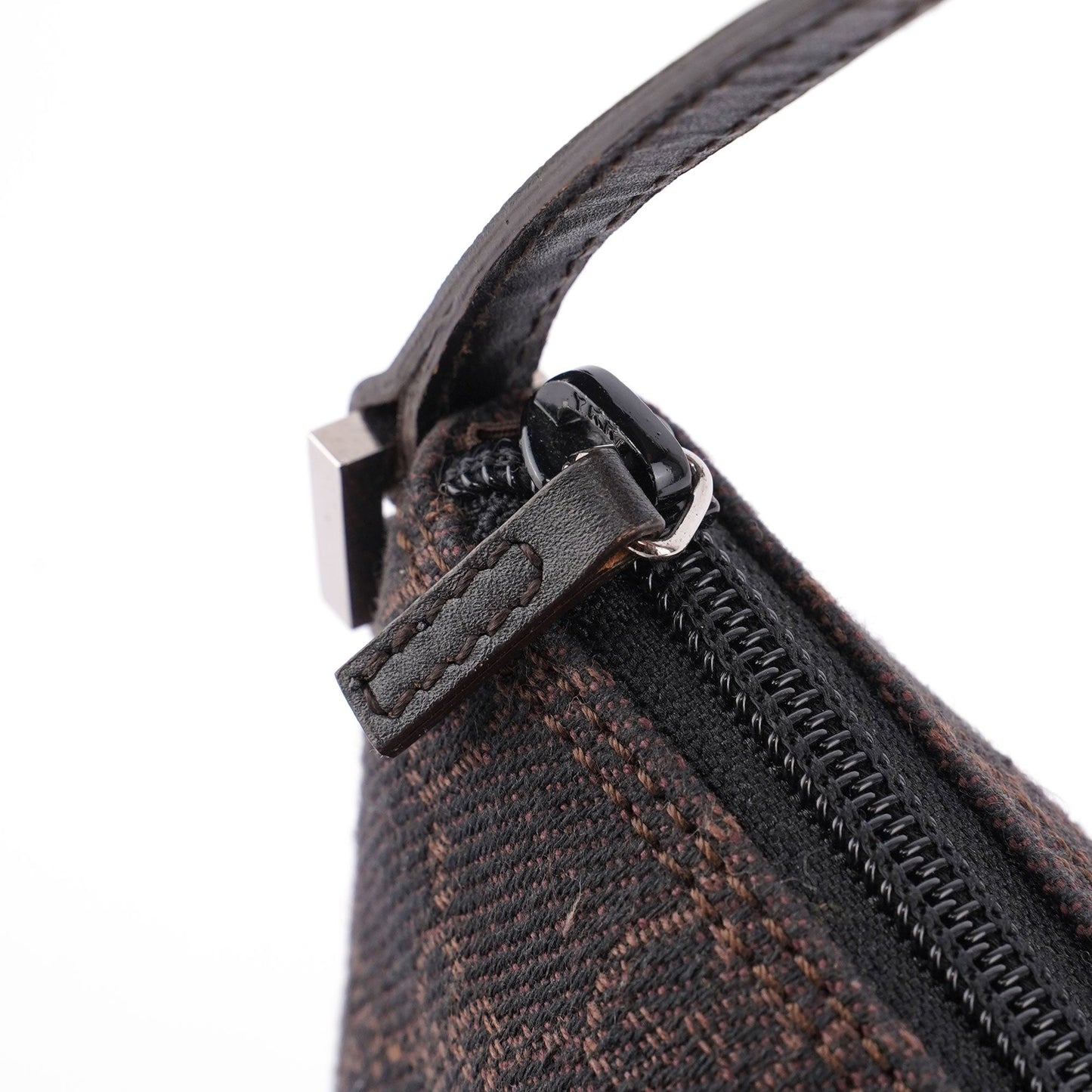 07198 Brown Wool GG Boat Pochete