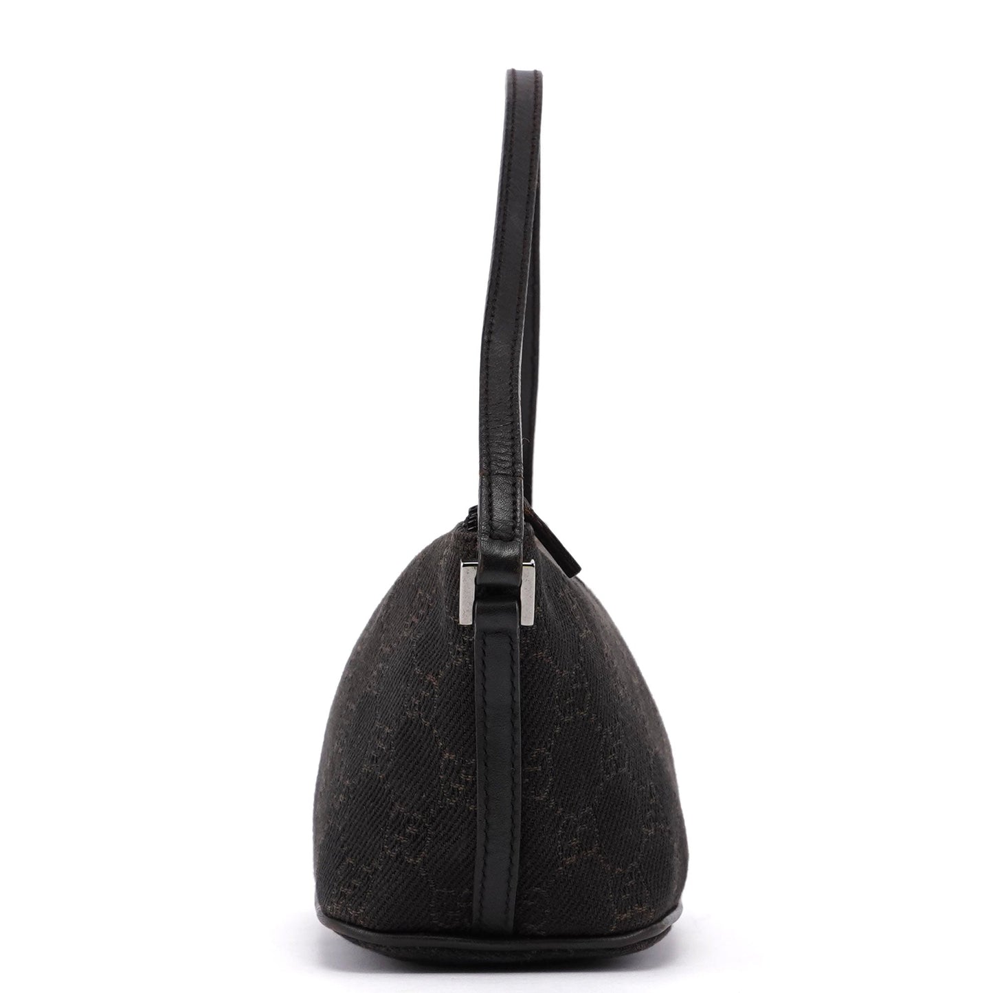 07198 Brown Wool GG Boat Pochette