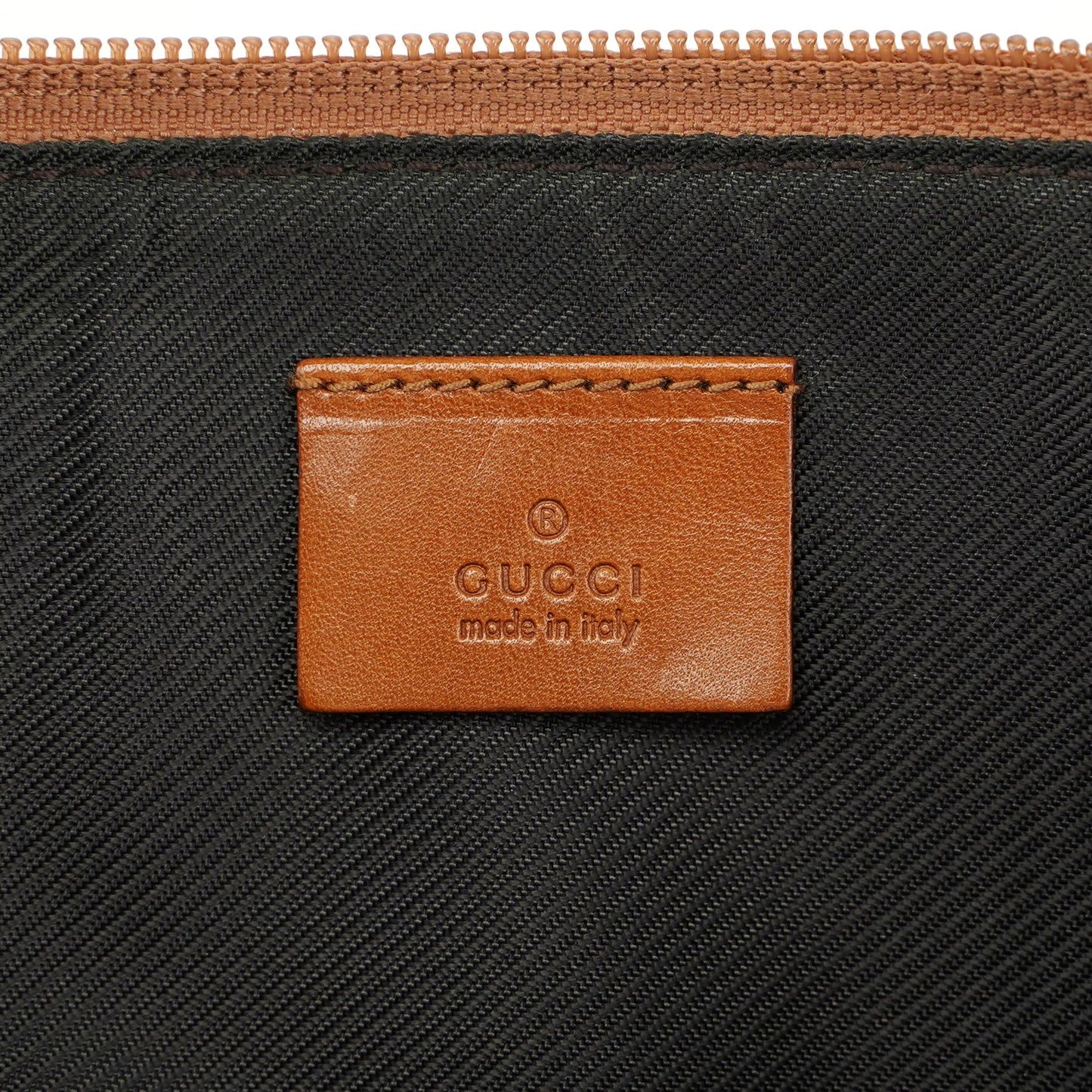 07198 Light Brown GG Boat Pochette