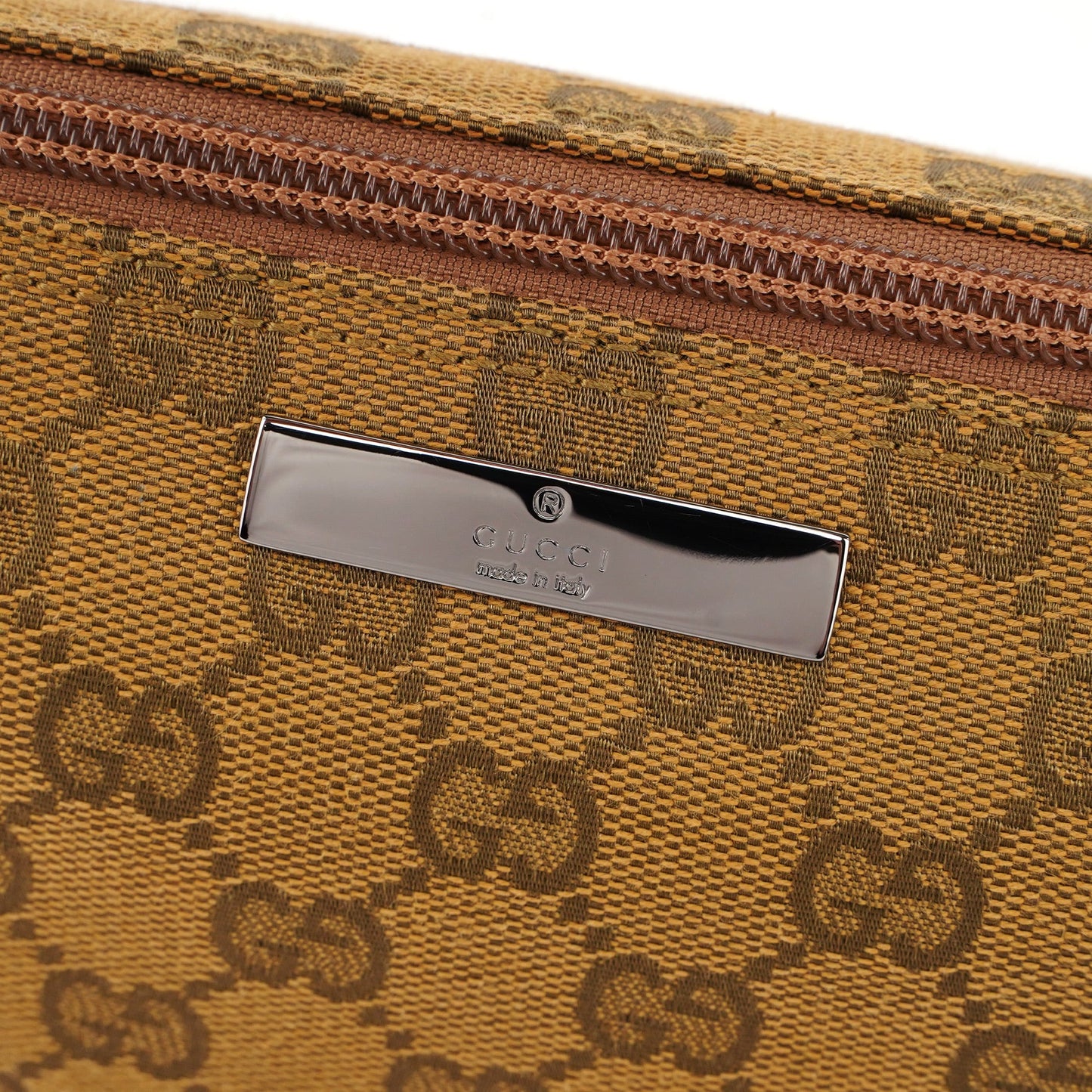 07198 Light Brown GG Boat Pochette