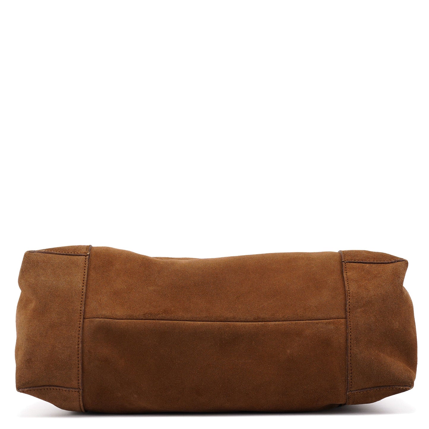 101292 Brown Suede Hobo Shoulder Bag