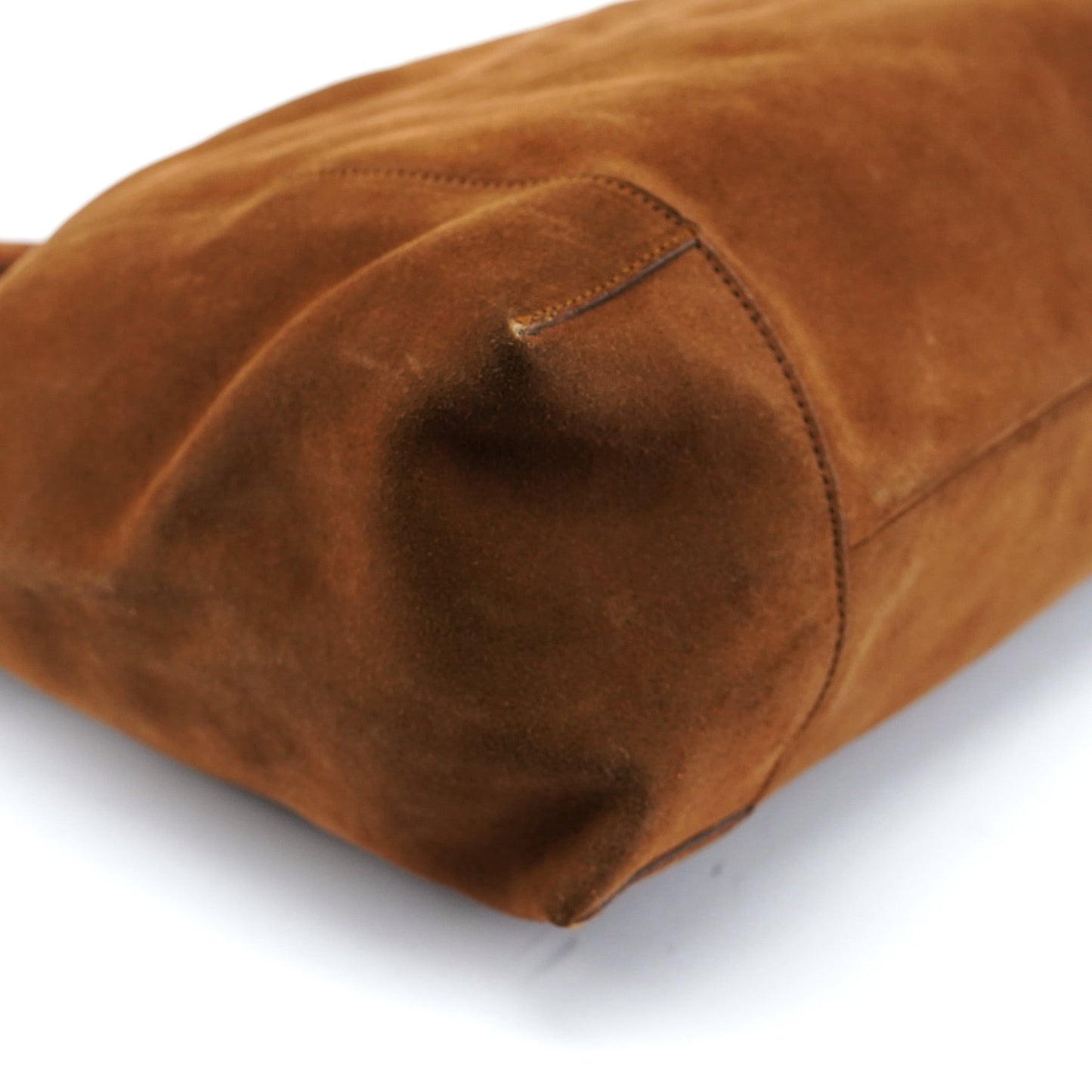 101292 Brown Suede Hobo Shoulder Bag