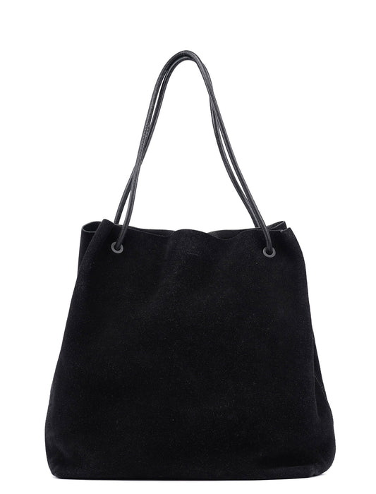101340 Black Suede Tote Bag
