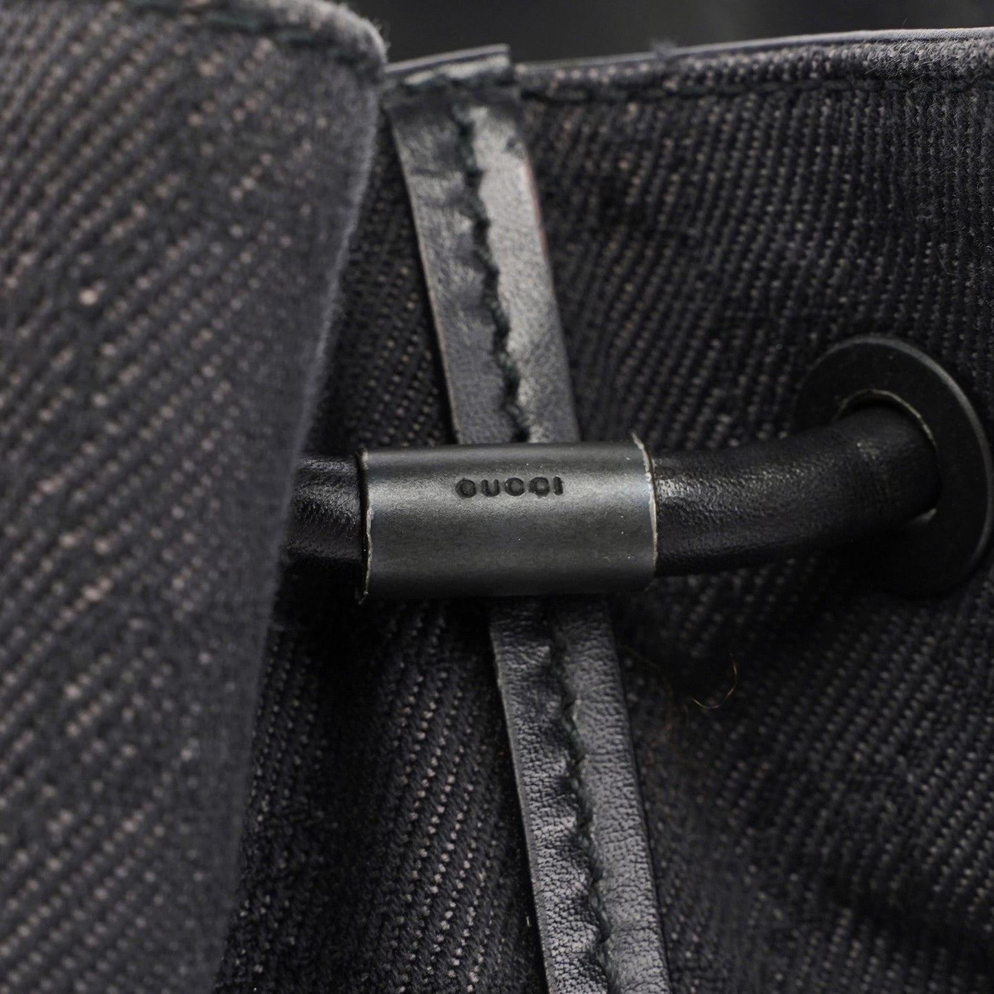 101341 Anthracite GG Denim Shoulder Bag