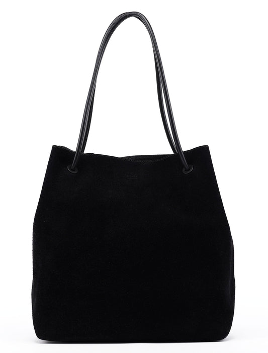 101341 Black Suede Tote Bag
