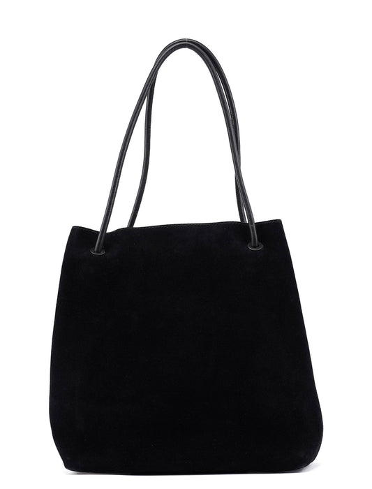 101341 Black Suede Tote Bag