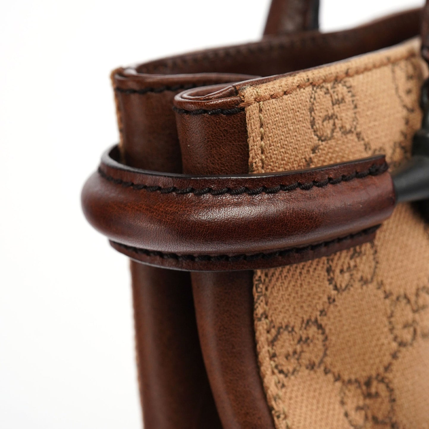 101345 Beige GG Horsebit Tote Bag