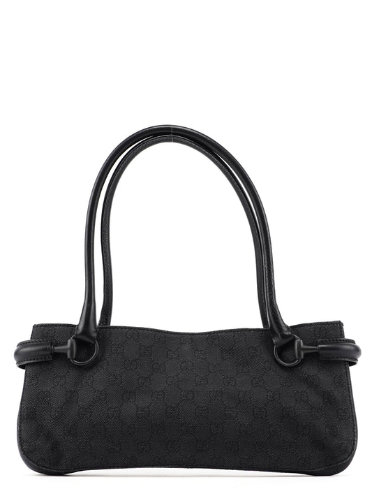 101345 Black GG Horsebit Tote